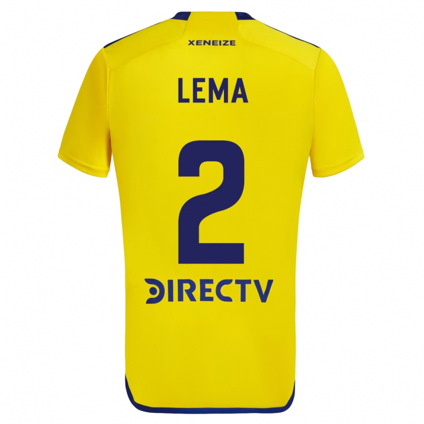 Criança Camisola Cristian Lema #2 Amarelo Azul Alternativa 2024/25 Camisa Brasil