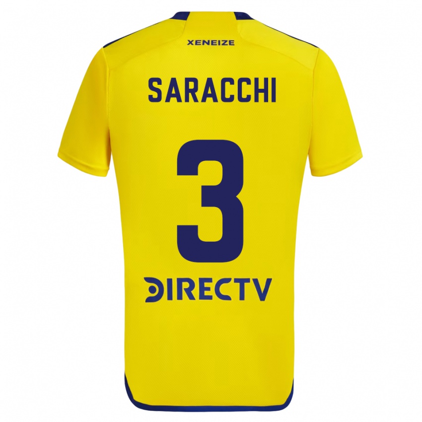 Criança Camisola Marcelo Saracchi #3 Amarelo Azul Alternativa 2024/25 Camisa Brasil