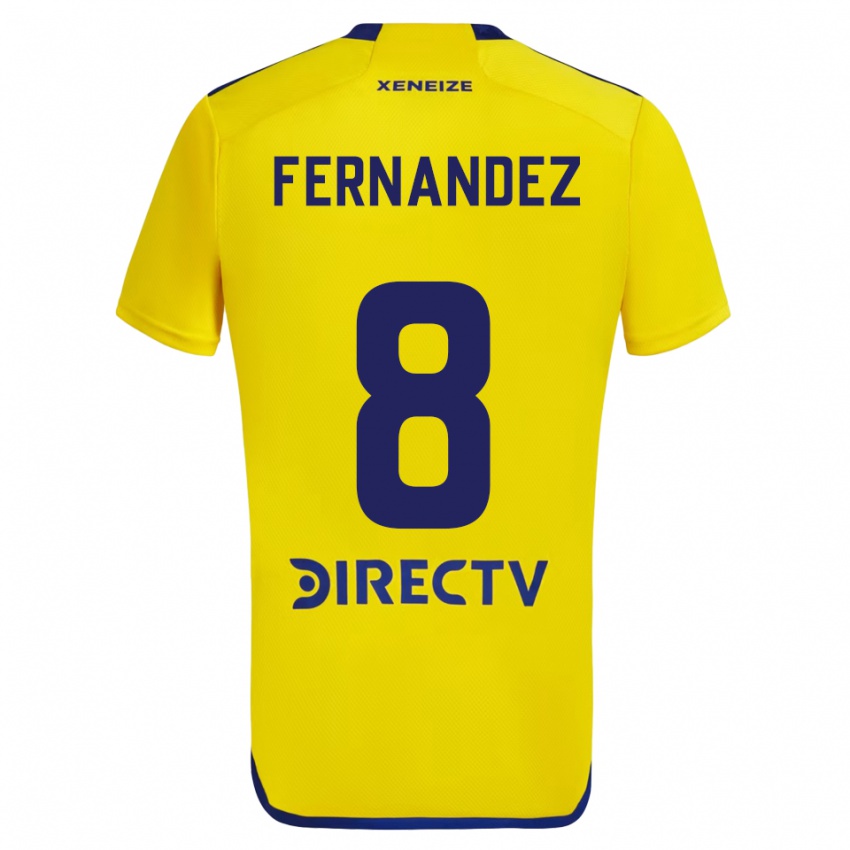 Criança Camisola Pol Fernández #8 Amarelo Azul Alternativa 2024/25 Camisa Brasil