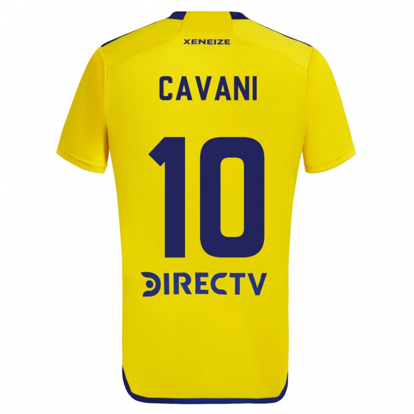 Criança Camisola Edinson Cavani #10 Amarelo Azul Alternativa 2024/25 Camisa Brasil