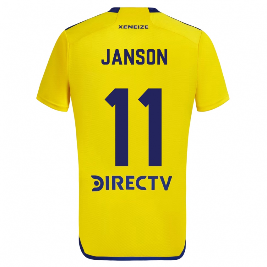 Criança Camisola Lucas Janson #11 Amarelo Azul Alternativa 2024/25 Camisa Brasil