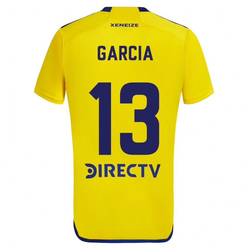 Criança Camisola Javier Garcia #13 Amarelo Azul Alternativa 2024/25 Camisa Brasil