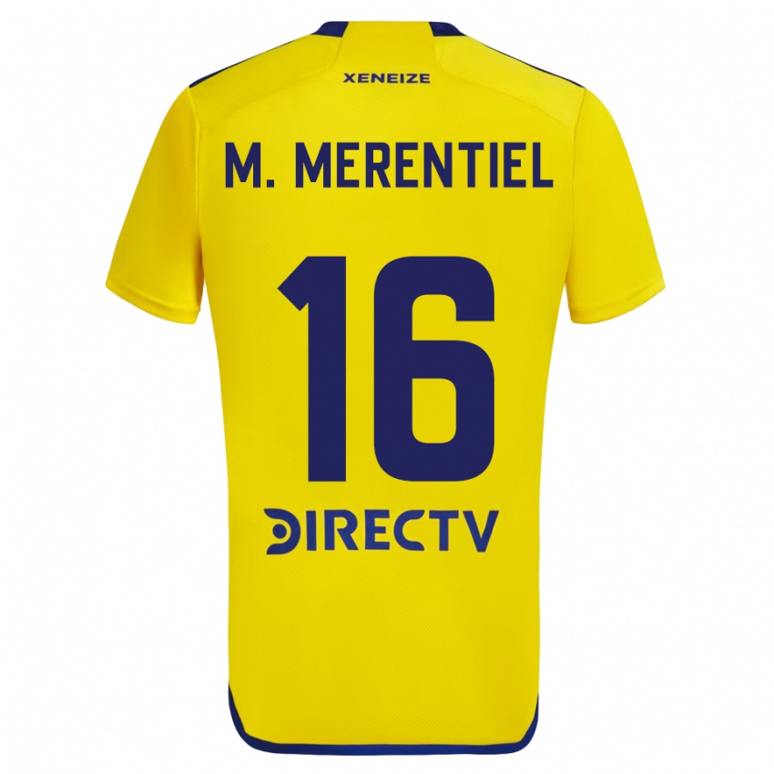 Criança Camisola Miguel Merentiel #16 Amarelo Azul Alternativa 2024/25 Camisa Brasil