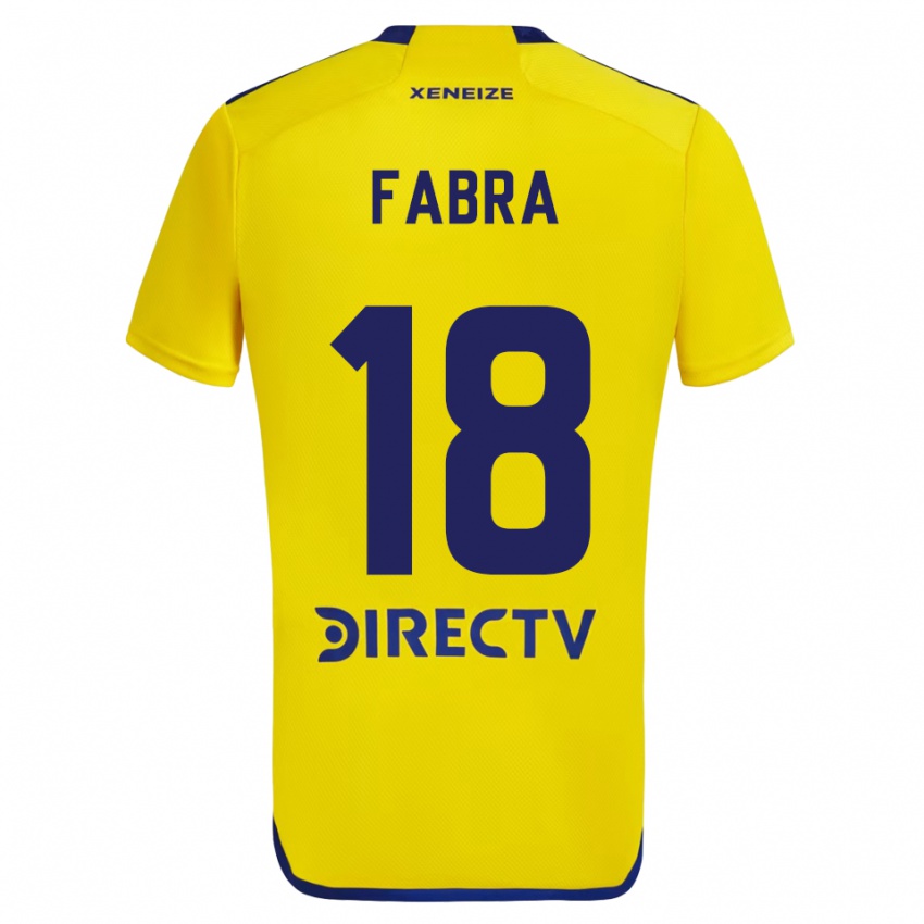 Criança Camisola Frank Fabra #18 Amarelo Azul Alternativa 2024/25 Camisa Brasil