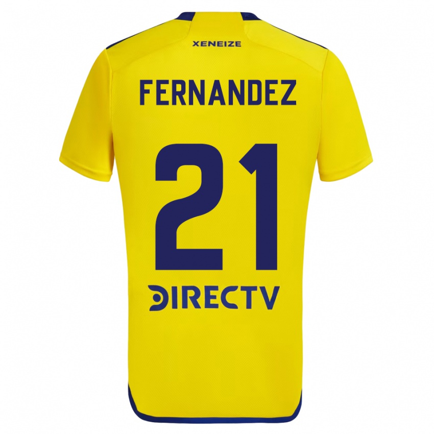 Criança Camisola Ezequiel Fernandez #21 Amarelo Azul Alternativa 2024/25 Camisa Brasil