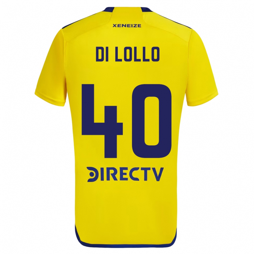 Criança Camisola Lautaro Di Lollo #40 Amarelo Azul Alternativa 2024/25 Camisa Brasil