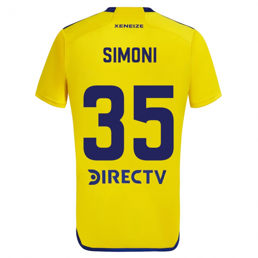 Criança Camisola Valentino Simoni #35 Amarelo Azul Alternativa 2024/25 Camisa Brasil