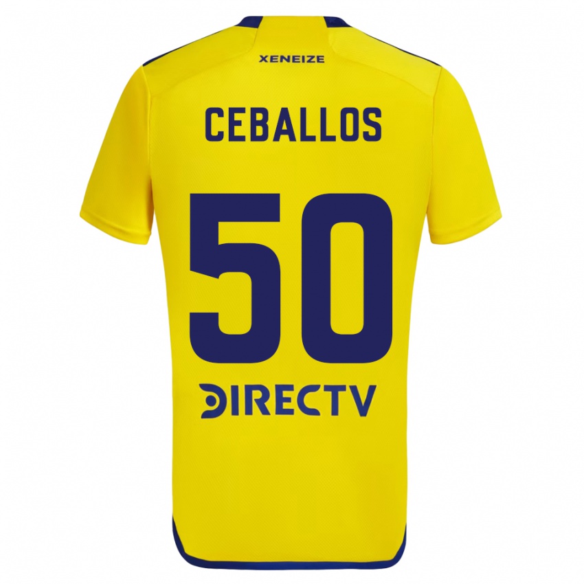 Criança Camisola Julián Ceballos #50 Amarelo Azul Alternativa 2024/25 Camisa Brasil