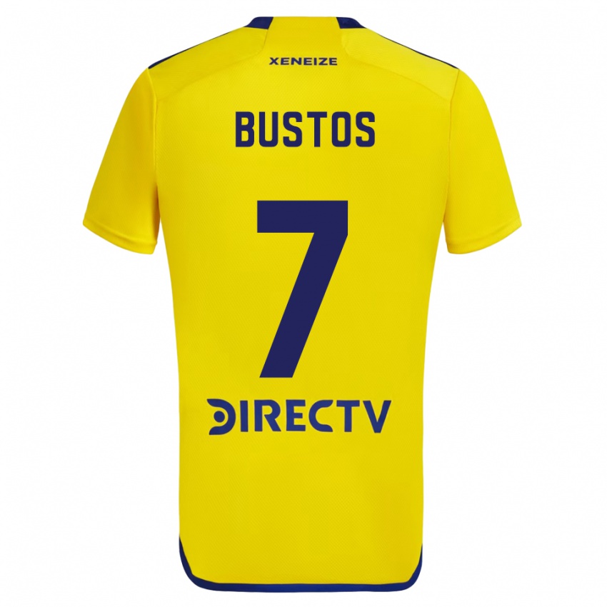 Criança Camisola Tomás Bustos #7 Amarelo Azul Alternativa 2024/25 Camisa Brasil