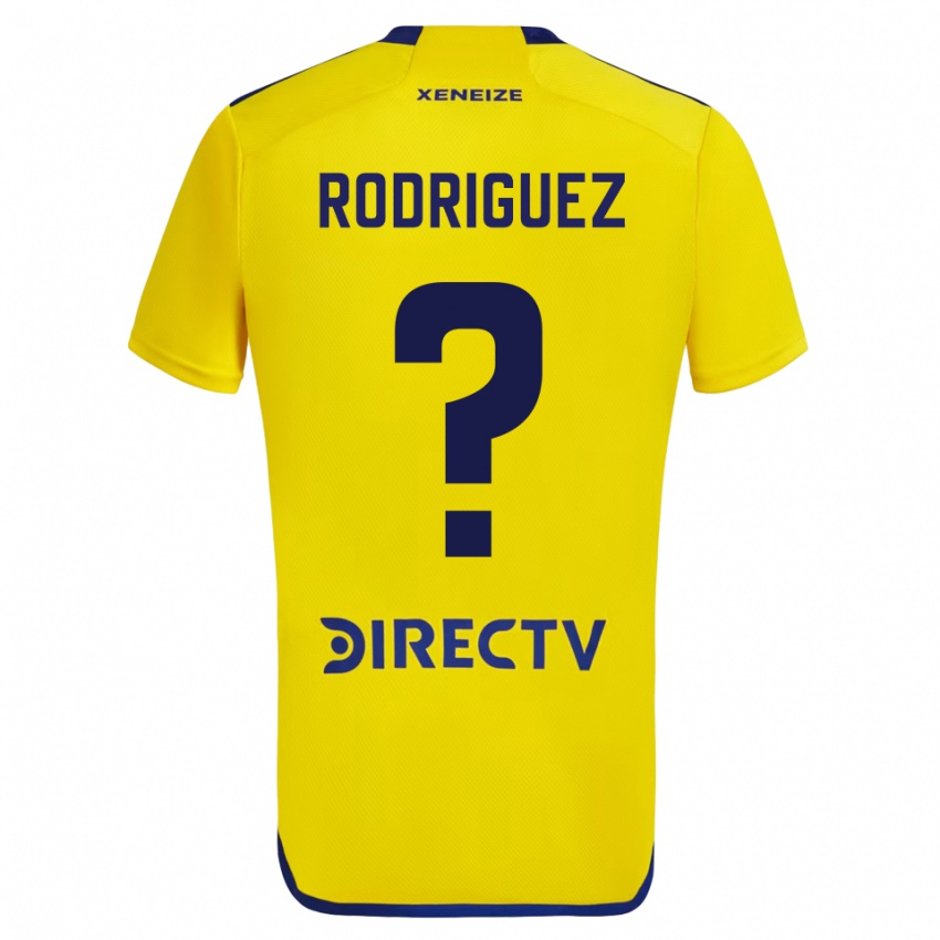 Criança Camisola Román Rodríguez #0 Amarelo Azul Alternativa 2024/25 Camisa Brasil