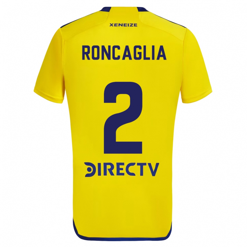 Criança Camisola Facundo Roncaglia #2 Amarelo Azul Alternativa 2024/25 Camisa Brasil