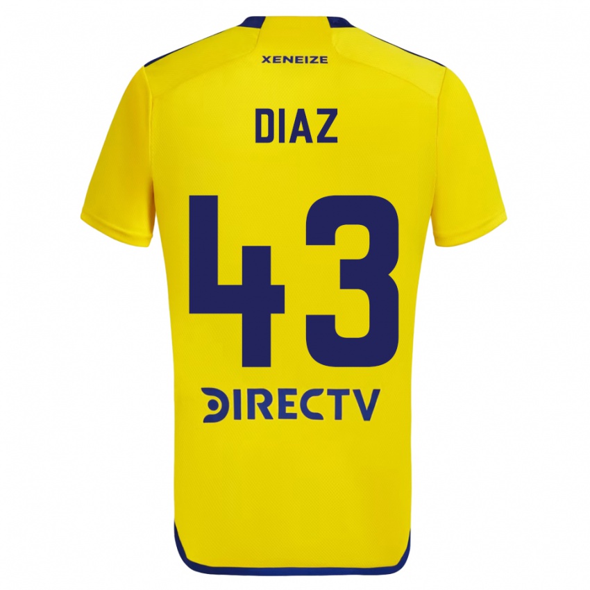 Criança Camisola Tomas Diaz #43 Amarelo Azul Alternativa 2024/25 Camisa Brasil