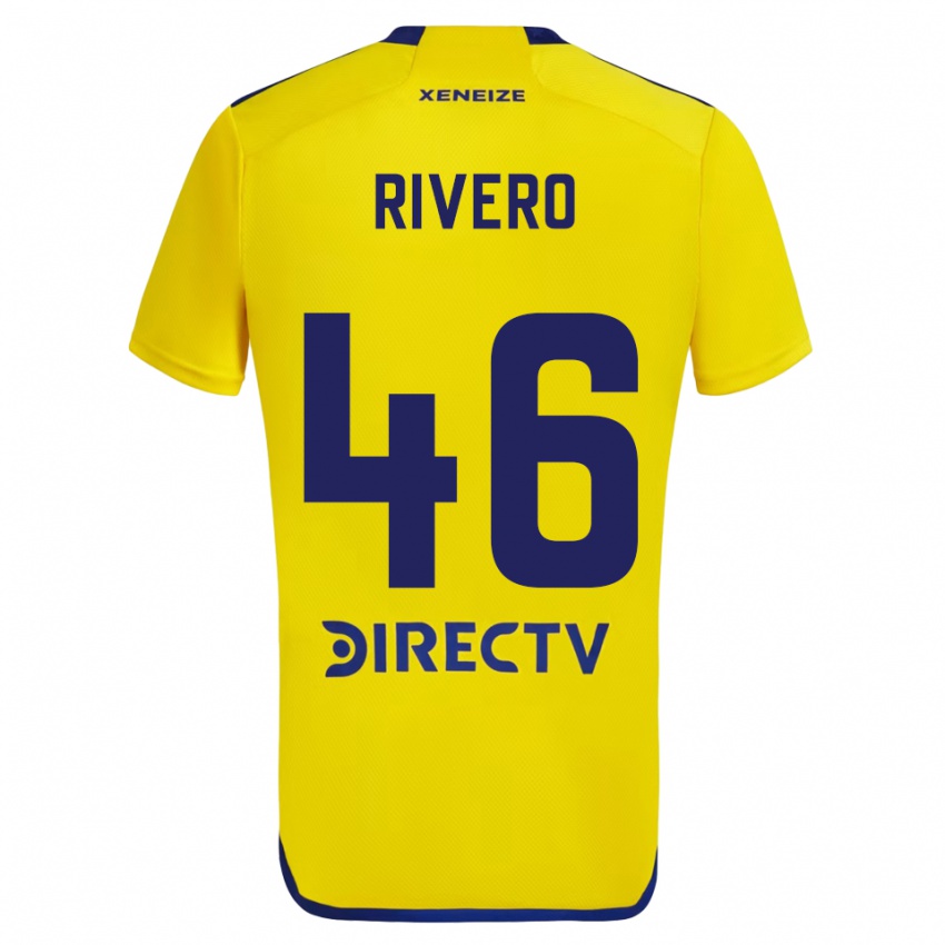 Criança Camisola Simon Rivero #46 Amarelo Azul Alternativa 2024/25 Camisa Brasil