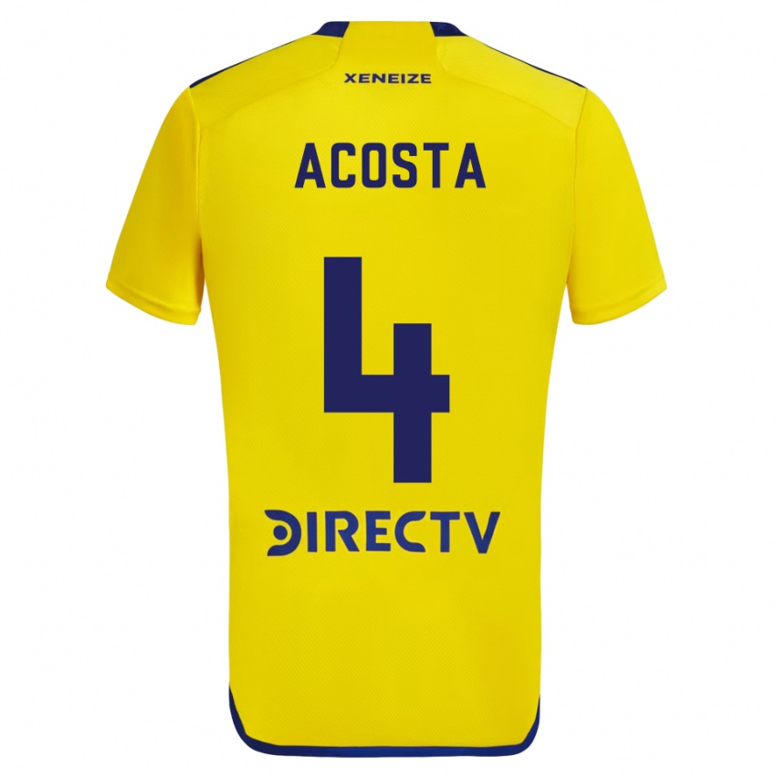 Criança Camisola Natan Acosta #4 Amarelo Azul Alternativa 2024/25 Camisa Brasil