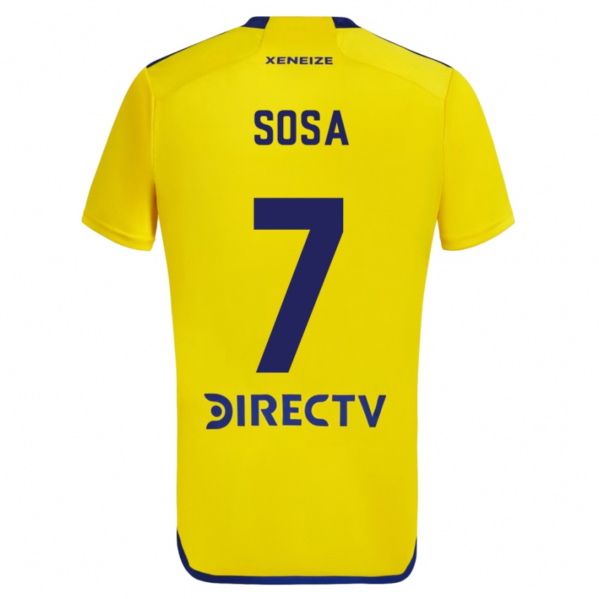 Criança Camisola Elián Sosa #7 Amarelo Azul Alternativa 2024/25 Camisa Brasil