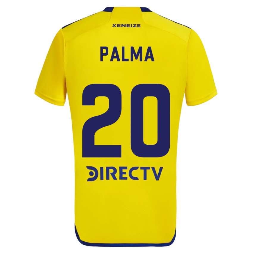 Criança Camisola Lucas Palma #20 Amarelo Azul Alternativa 2024/25 Camisa Brasil