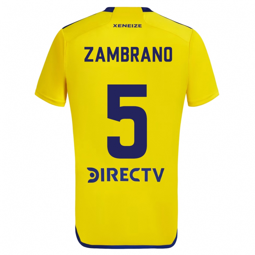 Criança Camisola Carlos Zambrano #5 Amarelo Azul Alternativa 2024/25 Camisa Brasil