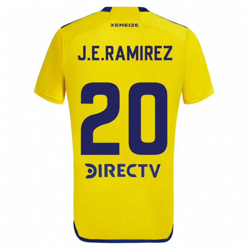 Criança Camisola Juan Edgardo Ramirez #20 Amarelo Azul Alternativa 2024/25 Camisa Brasil