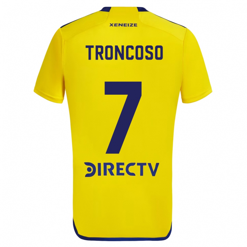 Criança Camisola Carolina Troncoso #7 Amarelo Azul Alternativa 2024/25 Camisa Brasil