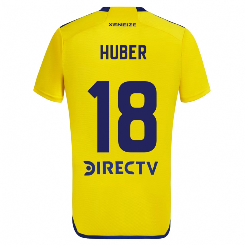 Criança Camisola Clarisa Huber #18 Amarelo Azul Alternativa 2024/25 Camisa Brasil