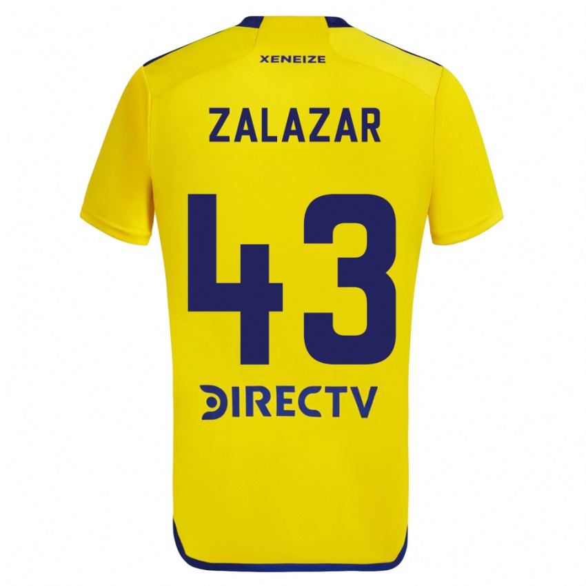 Criança Camisola Maximiliano Zalazar #43 Amarelo Azul Alternativa 2024/25 Camisa Brasil