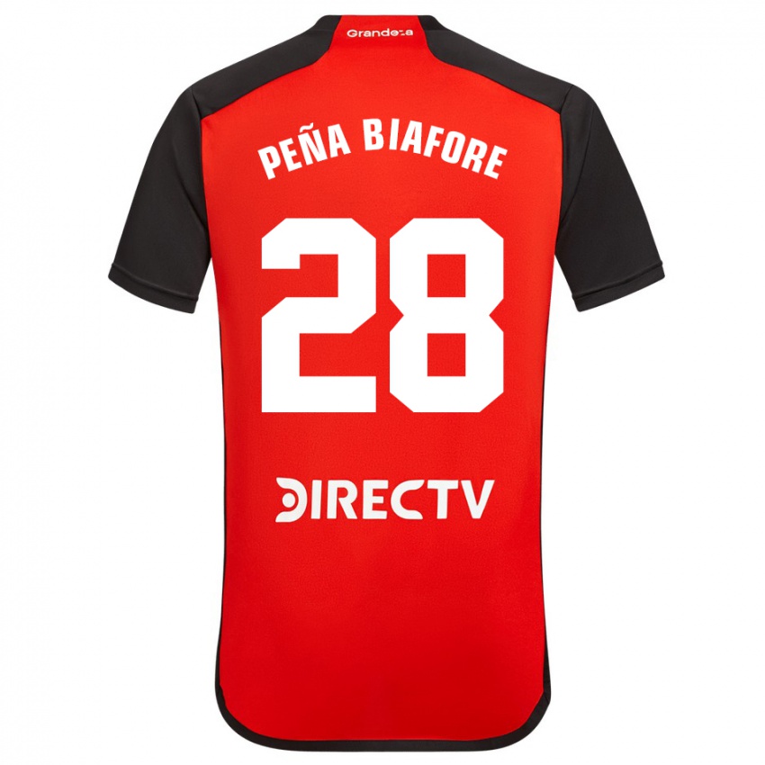 Criança Camisola Felipe Pena Biafore #28 Vermelho Preto Branco Alternativa 2024/25 Camisa Brasil