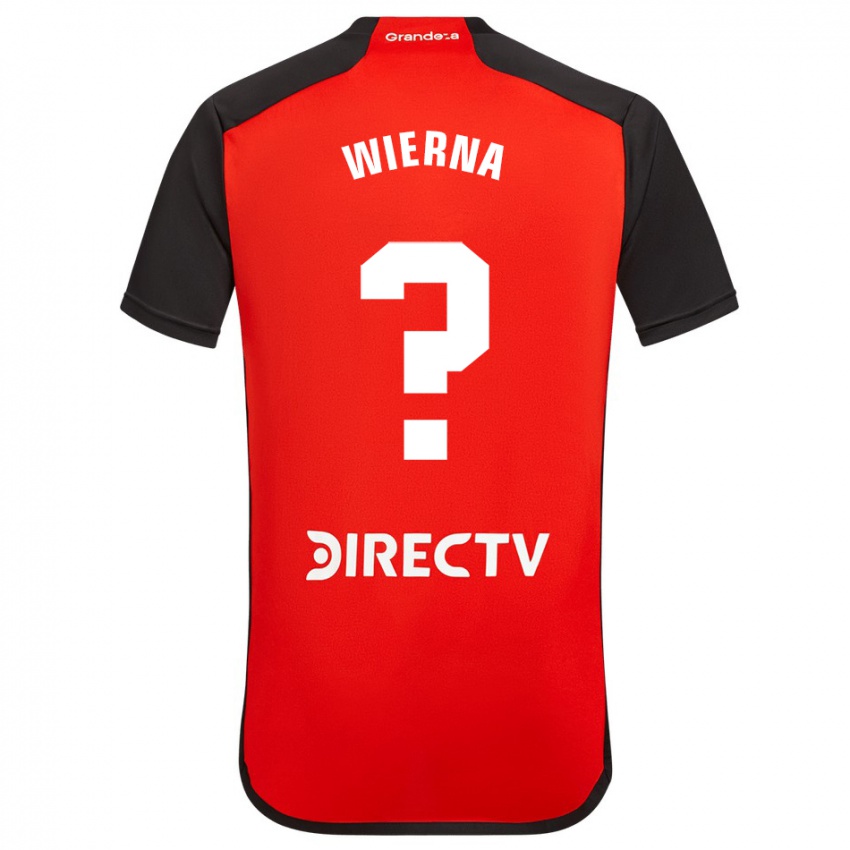 Criança Camisola Agustín Wierna #0 Vermelho Preto Branco Alternativa 2024/25 Camisa Brasil