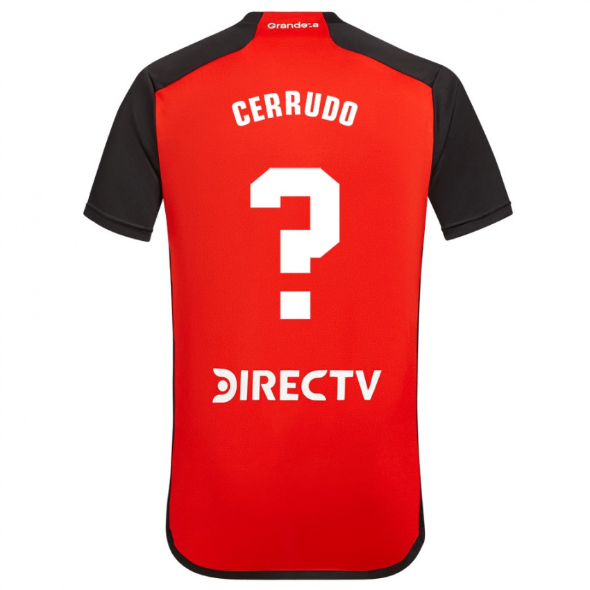 Criança Camisola Valentín Cerrudo #0 Vermelho Preto Branco Alternativa 2024/25 Camisa Brasil