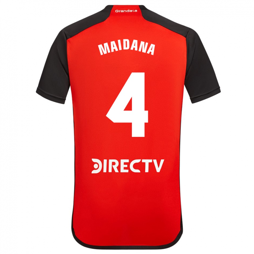 Criança Camisola Jonatan Maidana #4 Vermelho Preto Branco Alternativa 2024/25 Camisa Brasil