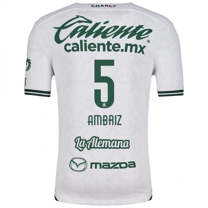 Criança Camisola Fidel Ambríz #5 Branco Verde Alternativa 2024/25 Camisa Brasil