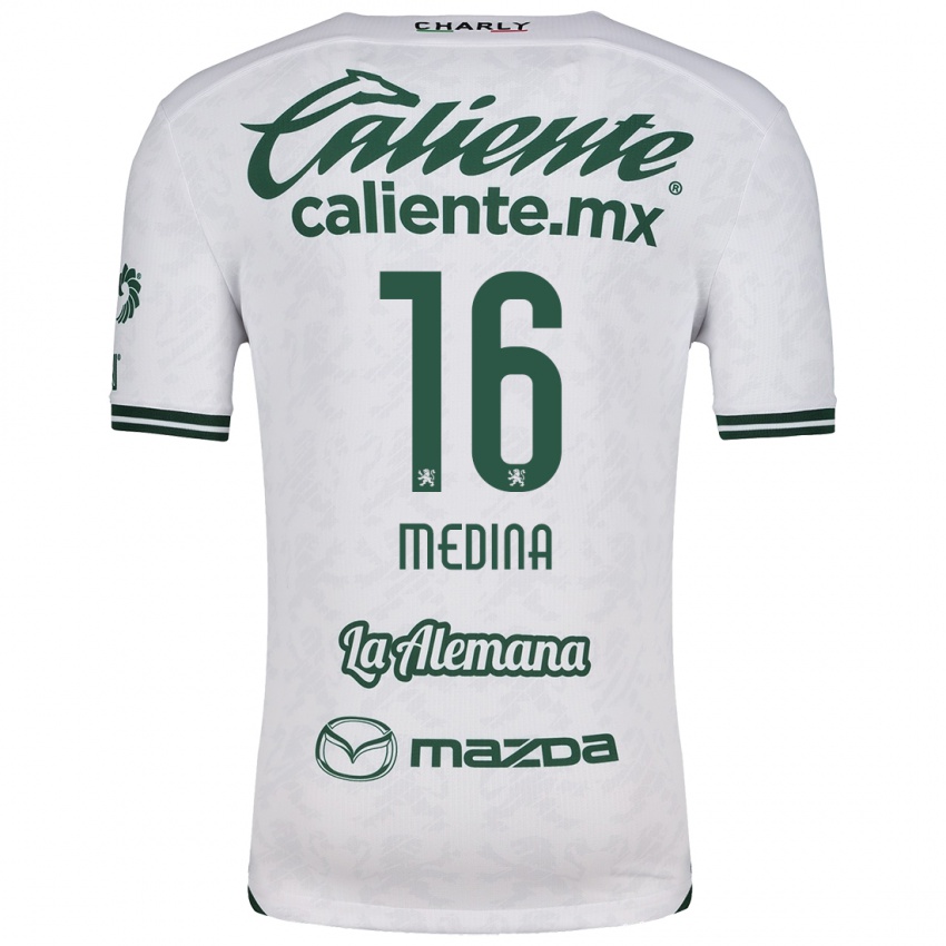 Criança Camisola Alan Medina #16 Branco Verde Alternativa 2024/25 Camisa Brasil