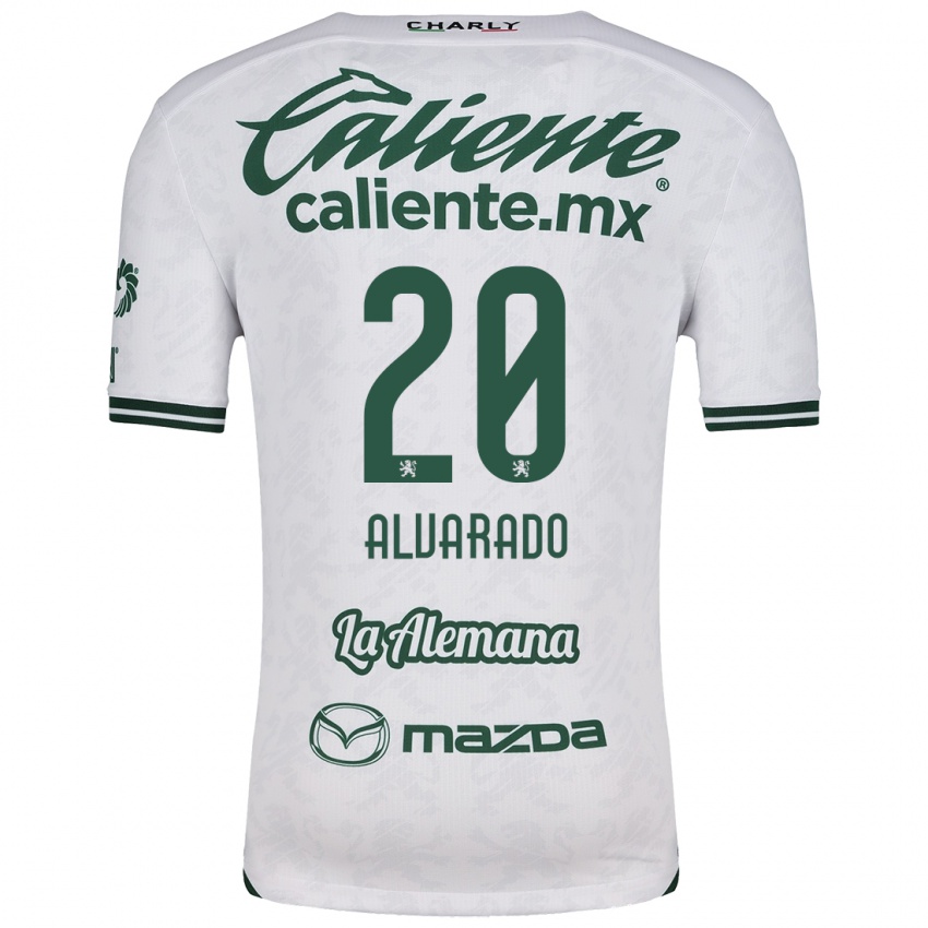 Criança Camisola Alfonso Alvarado #20 Branco Verde Alternativa 2024/25 Camisa Brasil