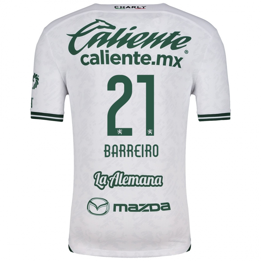 Criança Camisola Stiven Barreiro #21 Branco Verde Alternativa 2024/25 Camisa Brasil