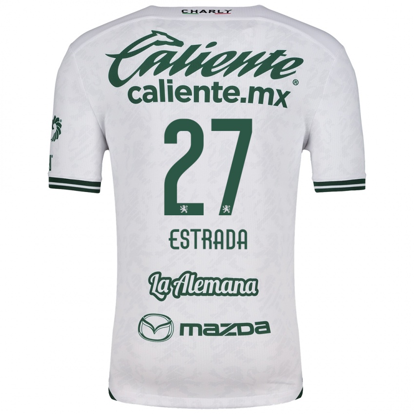 Criança Camisola Ángel Estrada #27 Branco Verde Alternativa 2024/25 Camisa Brasil