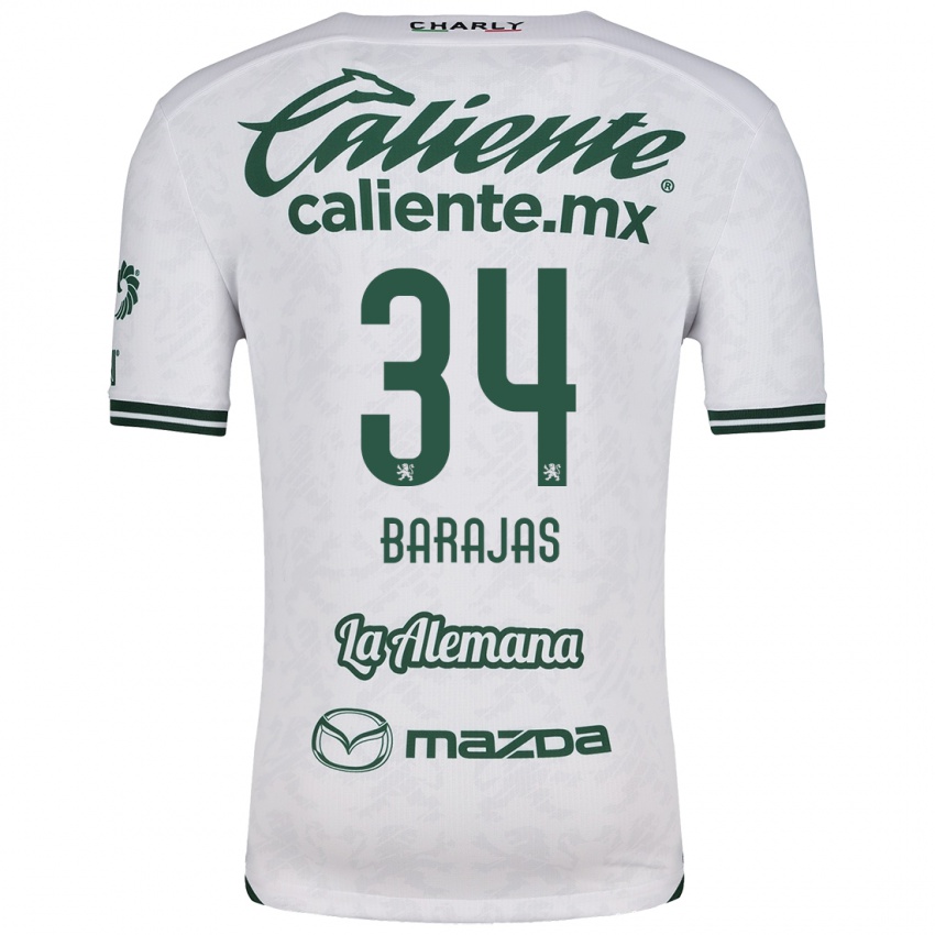 Criança Camisola Víctor Barajas #34 Branco Verde Alternativa 2024/25 Camisa Brasil