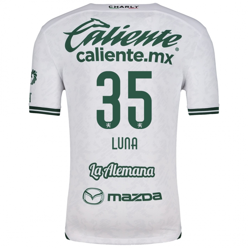 Criança Camisola Diego Luna #35 Branco Verde Alternativa 2024/25 Camisa Brasil