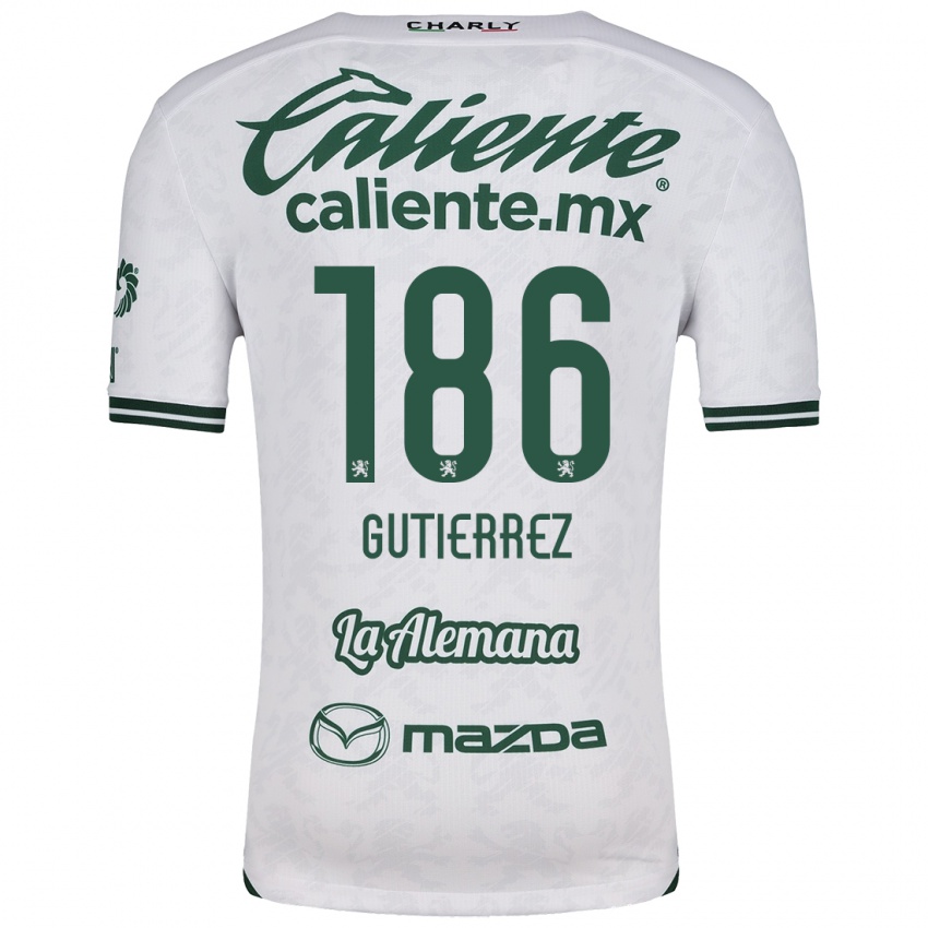 Criança Camisola Alan Gutiérrez #186 Branco Verde Alternativa 2024/25 Camisa Brasil