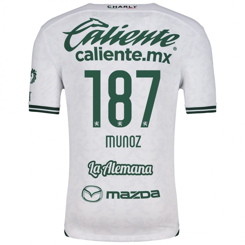 Criança Camisola Diego Muñoz #187 Branco Verde Alternativa 2024/25 Camisa Brasil