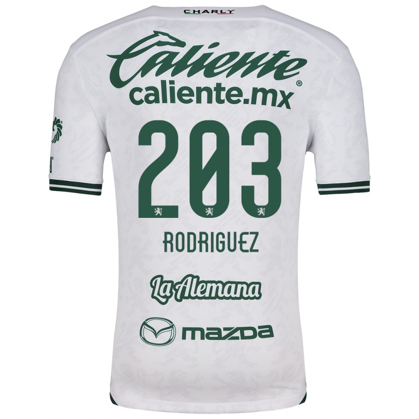 Criança Camisola César Rodríguez #203 Branco Verde Alternativa 2024/25 Camisa Brasil