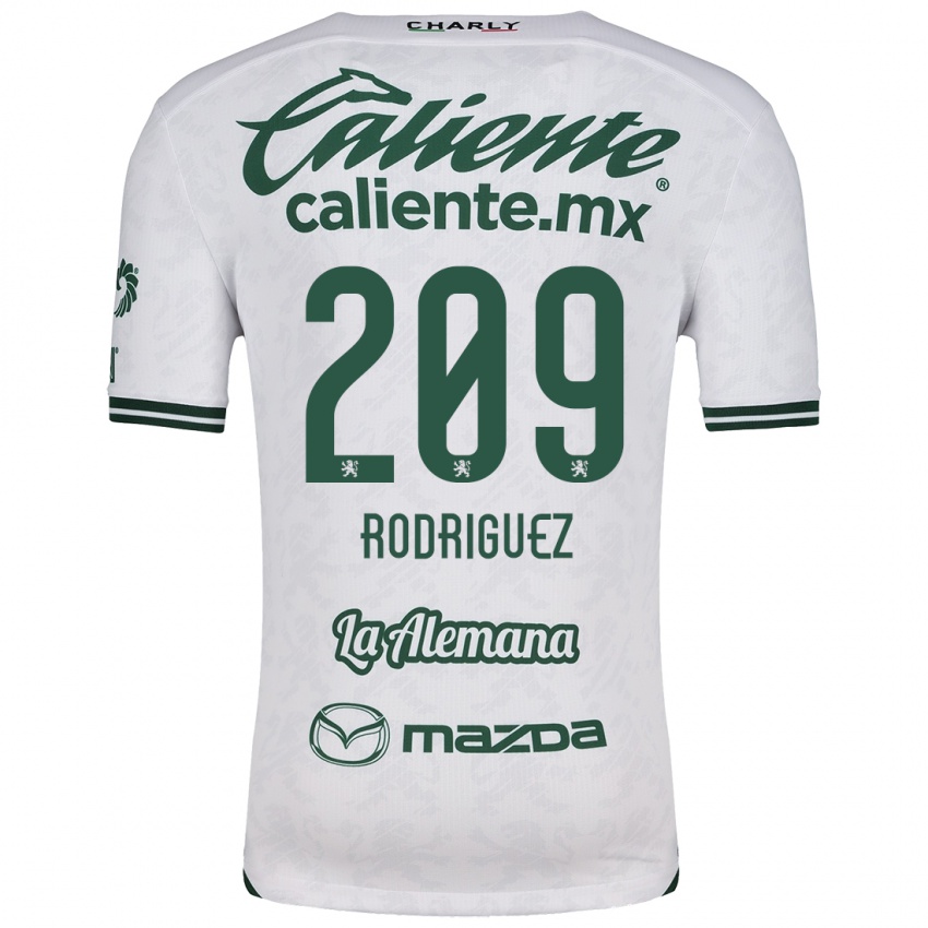 Criança Camisola Víctor Rodríguez #209 Branco Verde Alternativa 2024/25 Camisa Brasil