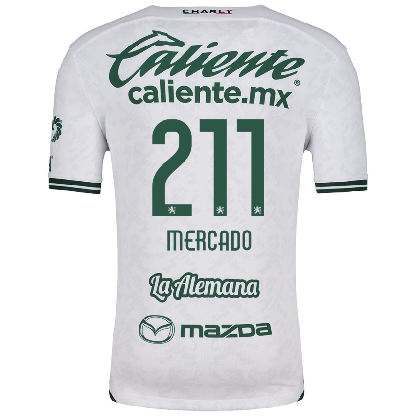 Criança Camisola Diego Mercado #211 Branco Verde Alternativa 2024/25 Camisa Brasil