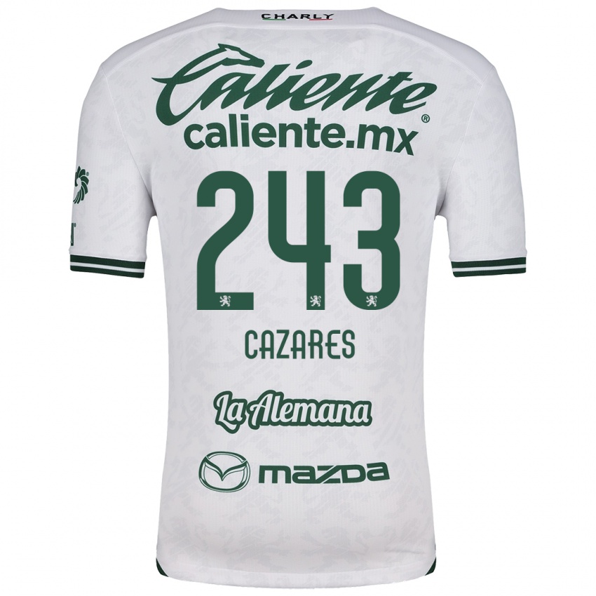 Criança Camisola Juan Cázares #243 Branco Verde Alternativa 2024/25 Camisa Brasil