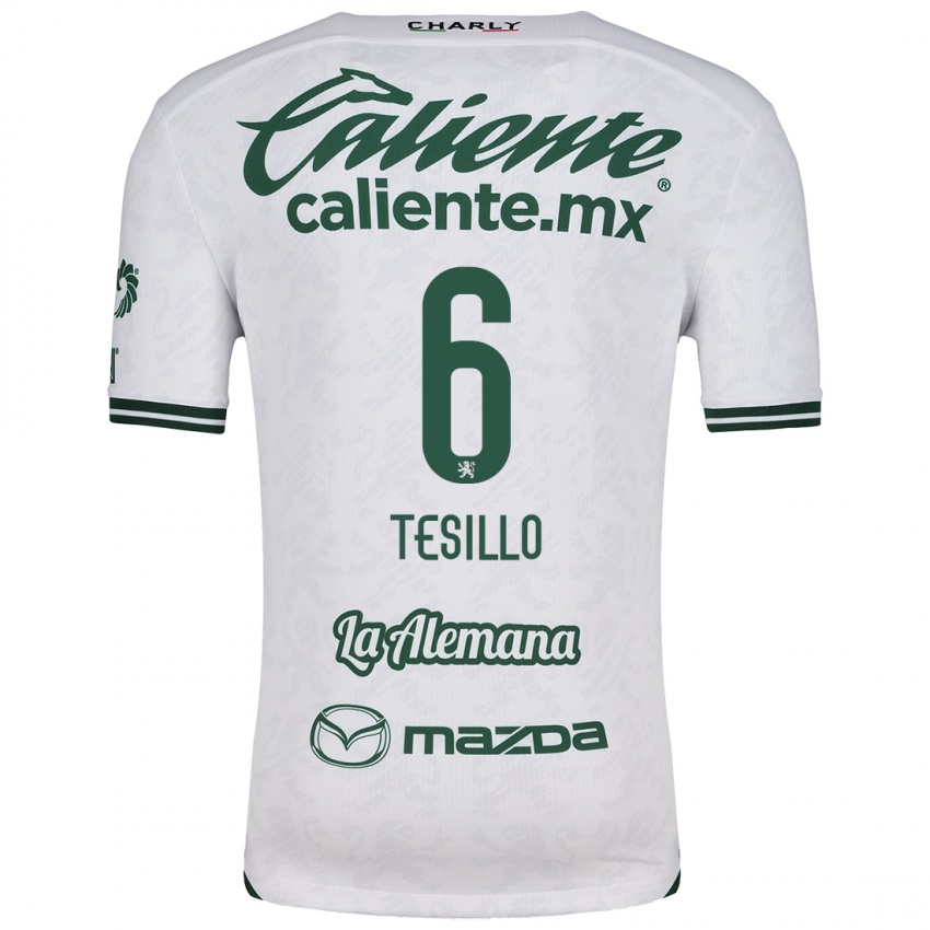 Criança Camisola William Tesillo #6 Branco Verde Alternativa 2024/25 Camisa Brasil