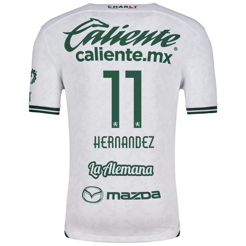 Criança Camisola Elías Hernández #11 Branco Verde Alternativa 2024/25 Camisa Brasil