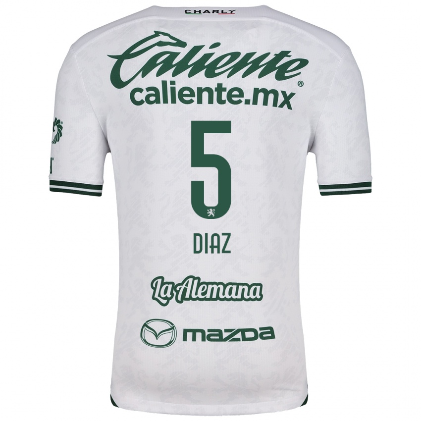 Criança Camisola Brenda Díaz #5 Branco Verde Alternativa 2024/25 Camisa Brasil