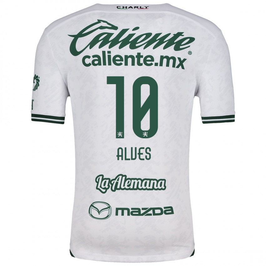 Criança Camisola Maria Alves #10 Branco Verde Alternativa 2024/25 Camisa Brasil