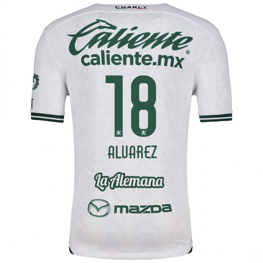 Criança Camisola Yazmin Álvarez #18 Branco Verde Alternativa 2024/25 Camisa Brasil