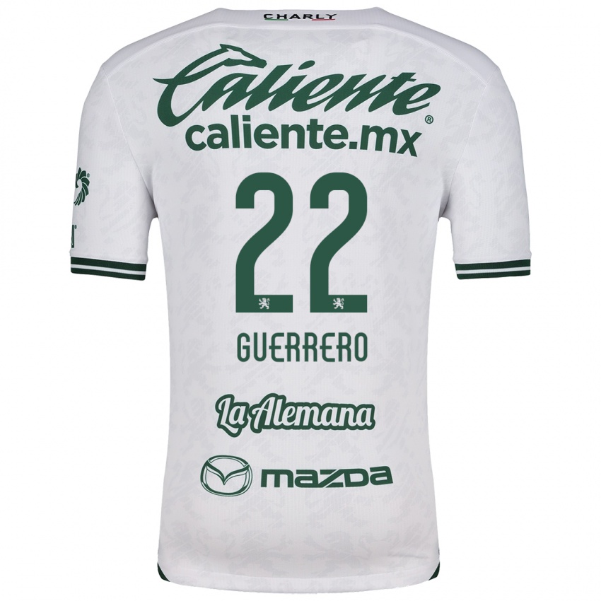 Criança Camisola África Guerrero #22 Branco Verde Alternativa 2024/25 Camisa Brasil