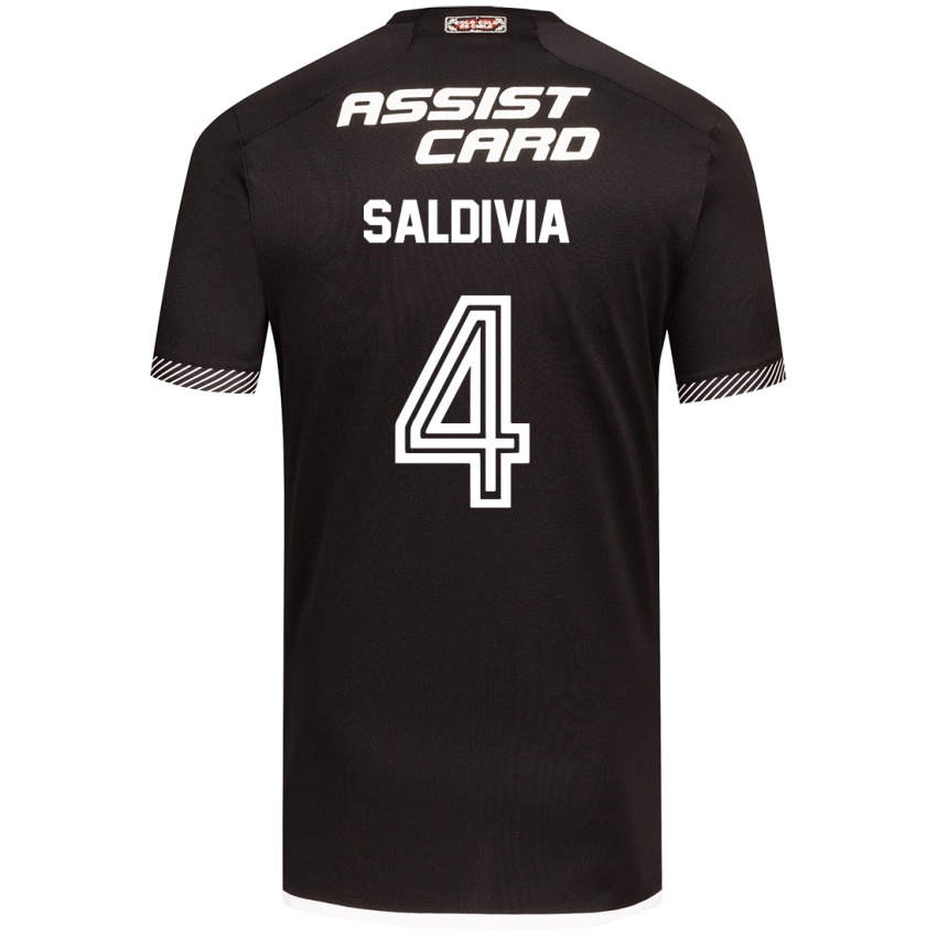 Criança Camisola Alan Saldivia #4 Preto Branco Alternativa 2024/25 Camisa Brasil