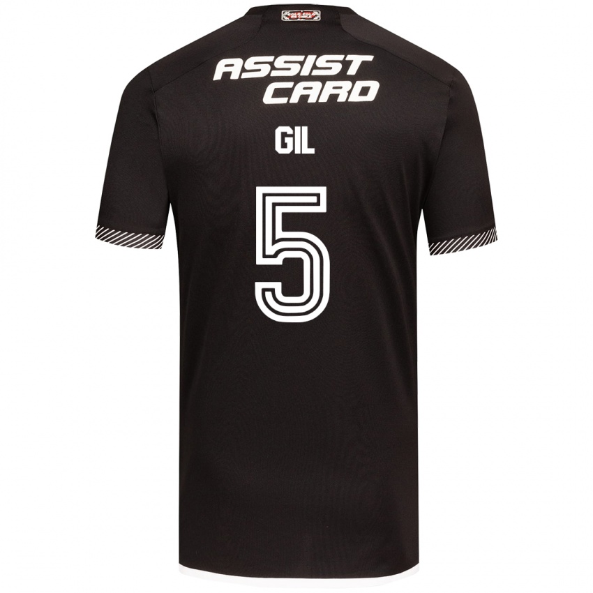 Criança Camisola Leonardo Gil #5 Preto Branco Alternativa 2024/25 Camisa Brasil